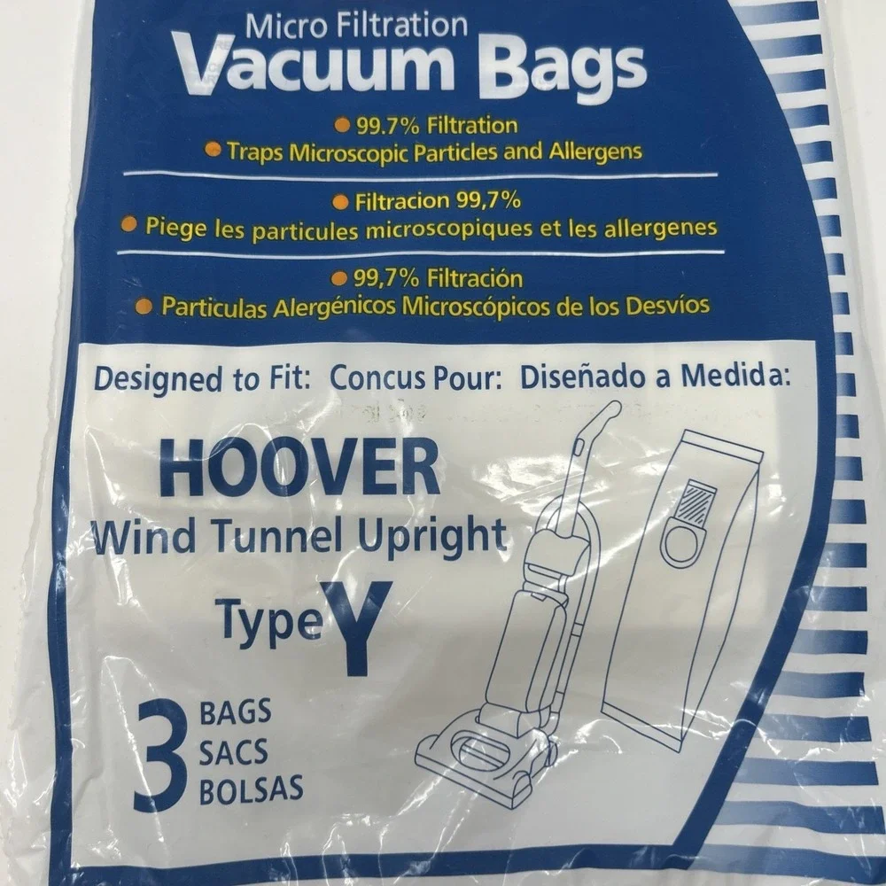 ALLERGY VACUUM CLEANER Y Z bag HOOVER WINDTUNNEL 3/pkg ENVIROCARE 856